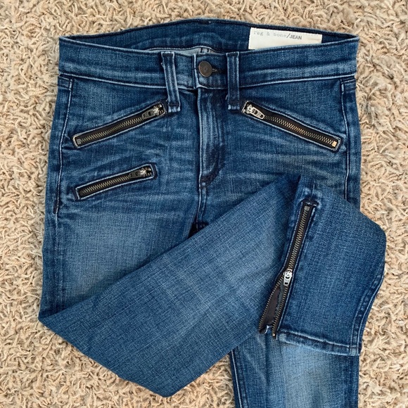 rag & bone Denim - Rag & Bone Ankle Zipper Jeans